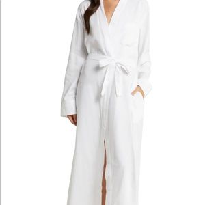 Skims cotton blend white hotel robe